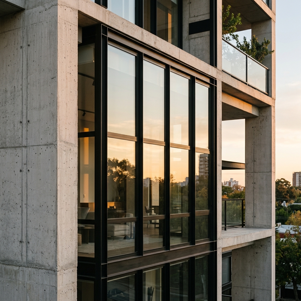 Modern architectural structure designed by N Cube